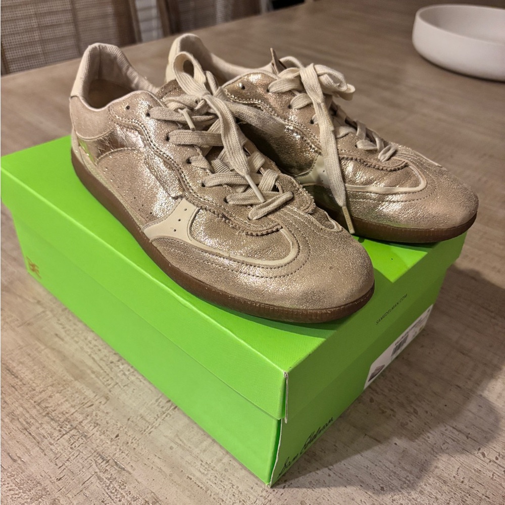 Sam Edelman Metallic Gold Sneakers